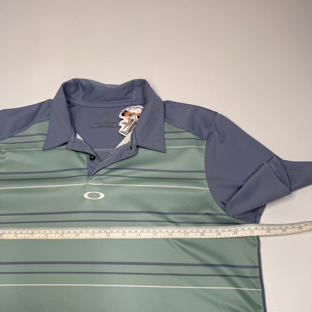 Oakley Striped Golf Polo Shirt M