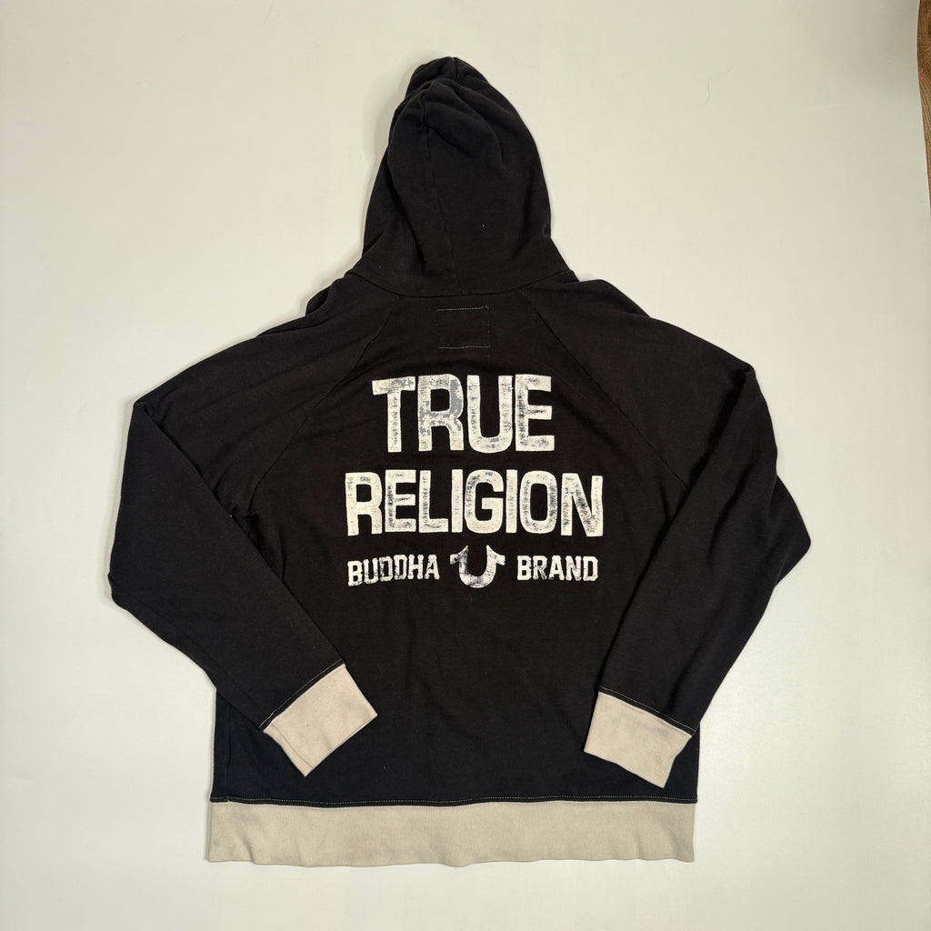 Y2K True Religion Buddah Full Zip Hoodie M/L