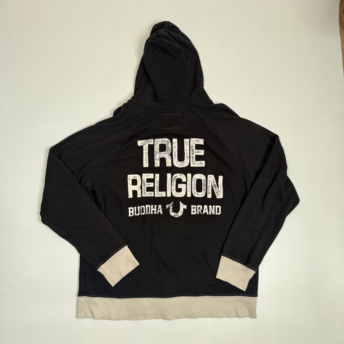 Y2K True Religion Buddah Full Zip Hoodie M/L