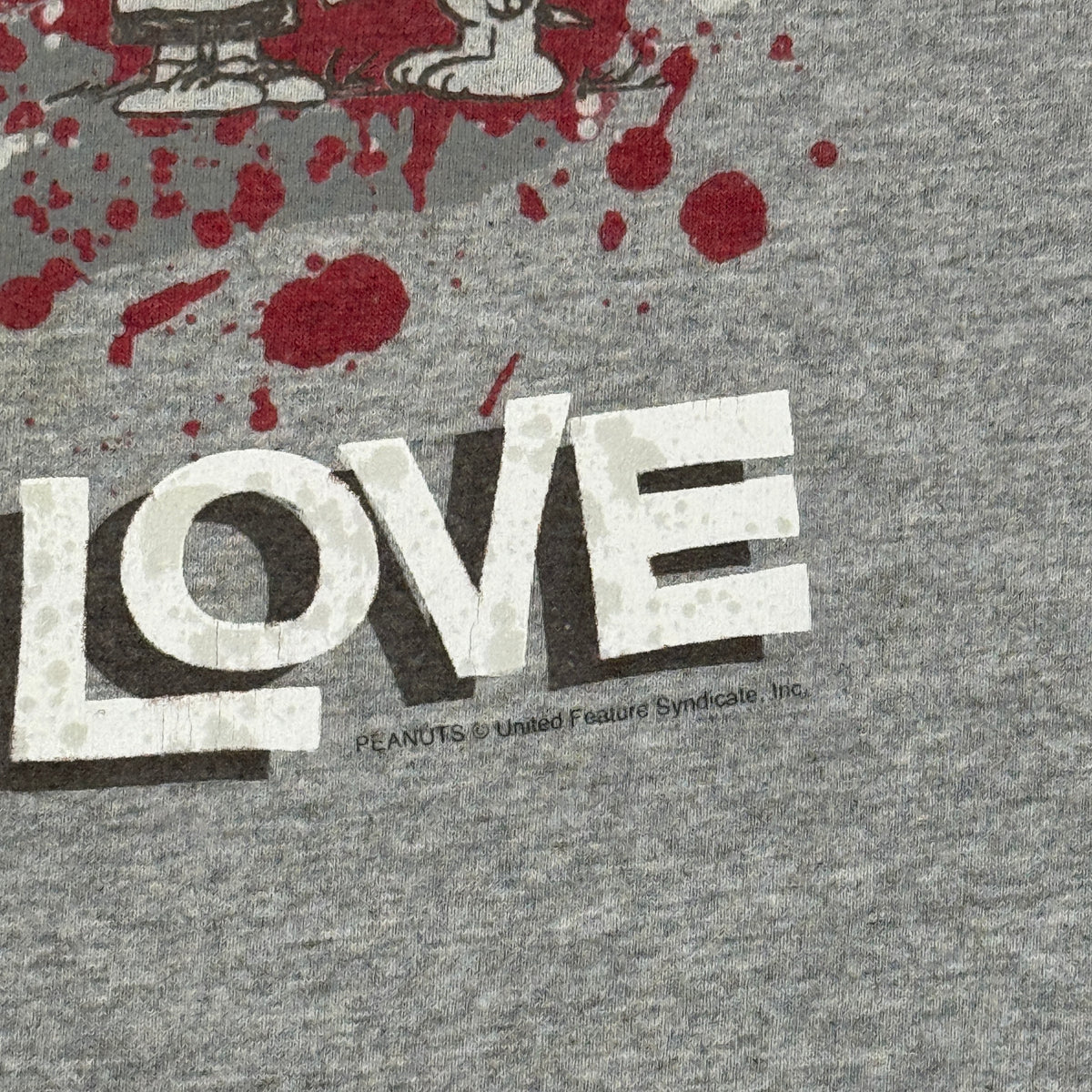 Y2K Cool Love Peanuts Friends T Shirt L Grey