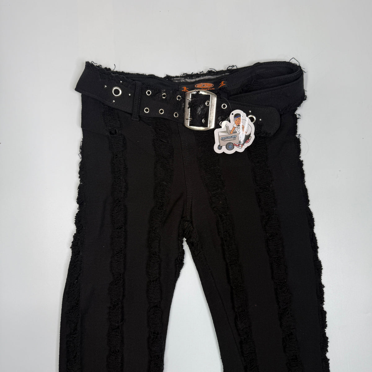 Y2K Goth Low Rise Flare Pants W/ Grommet Belt XL