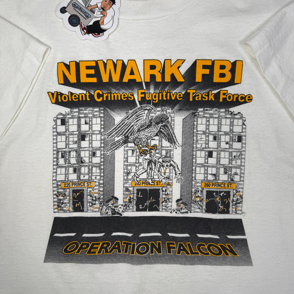 VTG Newark FBI Task Force T Shirt L White