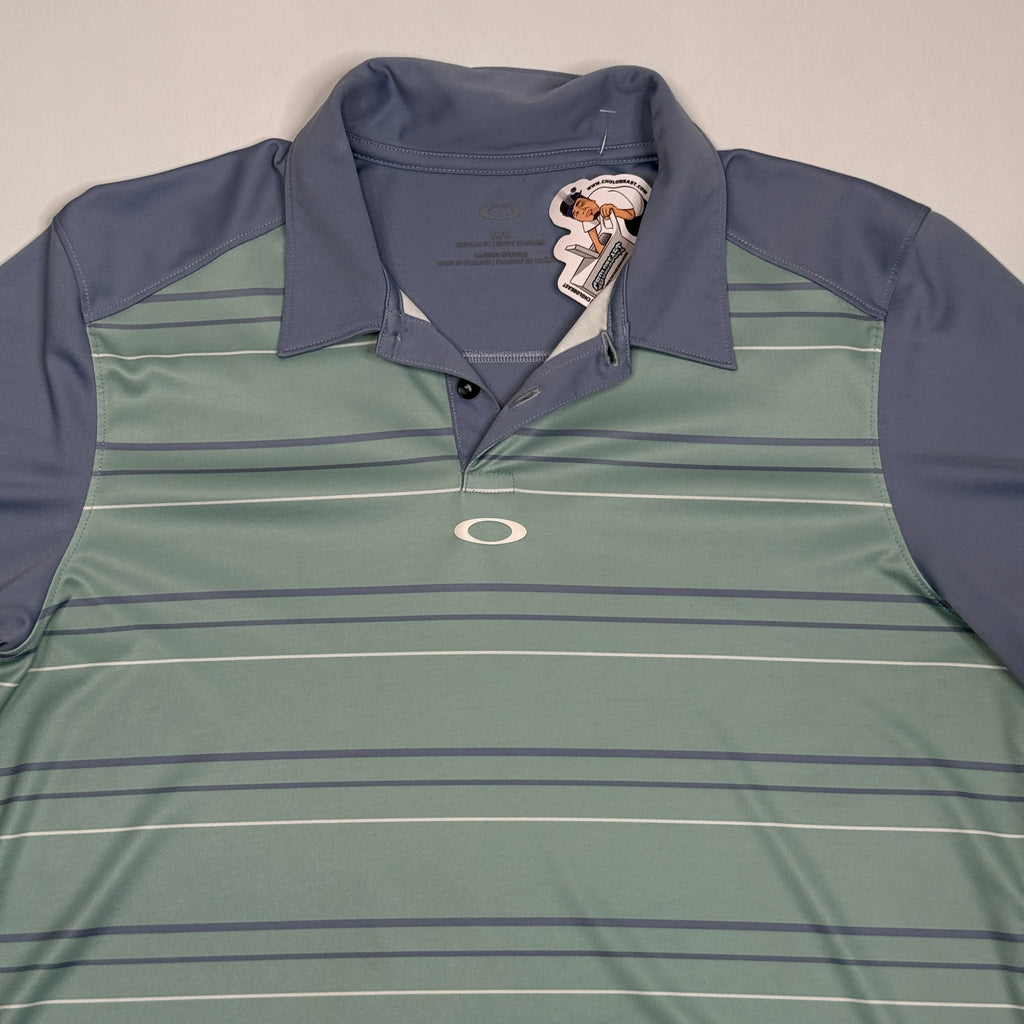 Oakley Striped Golf Polo Shirt M