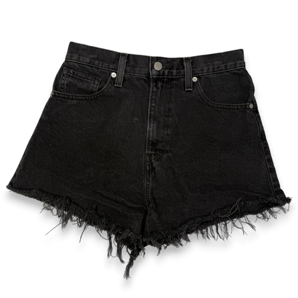 Levis Distressed Denim Shorts 28" Black