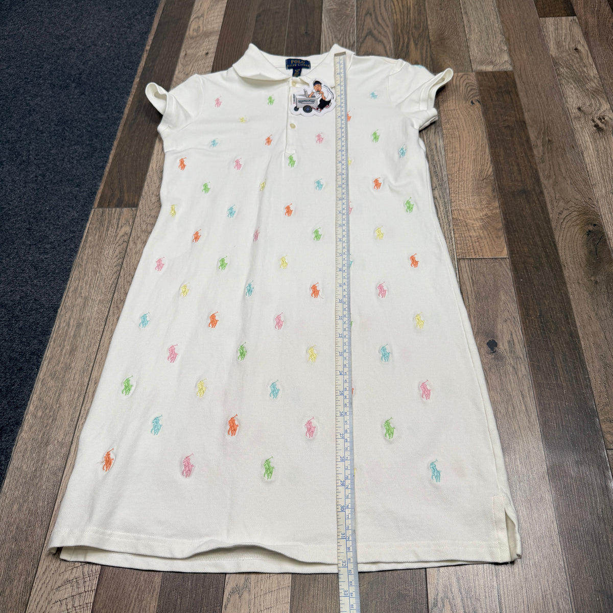 Polo Ralph Lauren All over Embroidered Pony Polo Dress S/XS