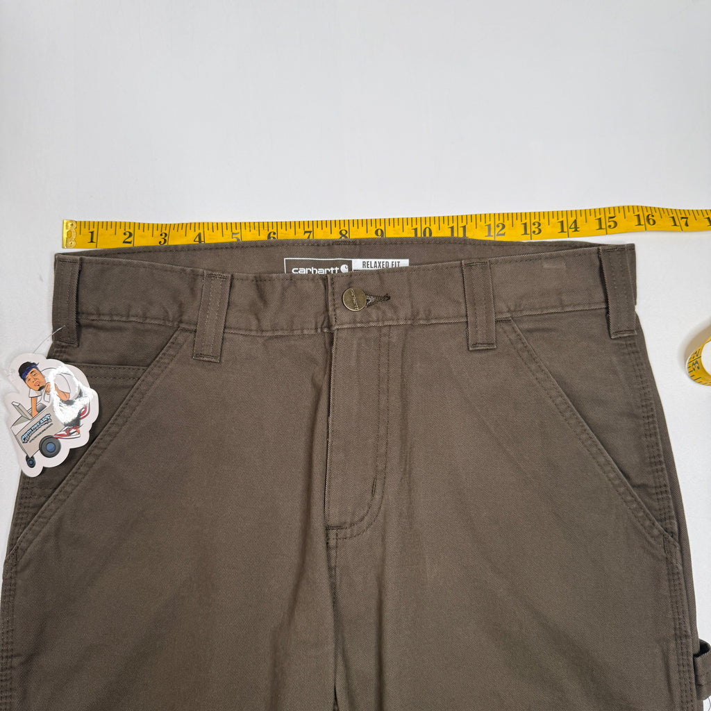 NWT Carhartt Relaxed Fit Utility Straight Twill Pants 30" Dark Coffee