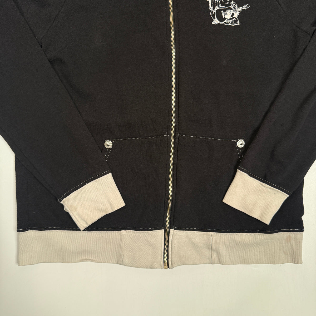 Y2K True Religion Buddah Full Zip Hoodie M/L