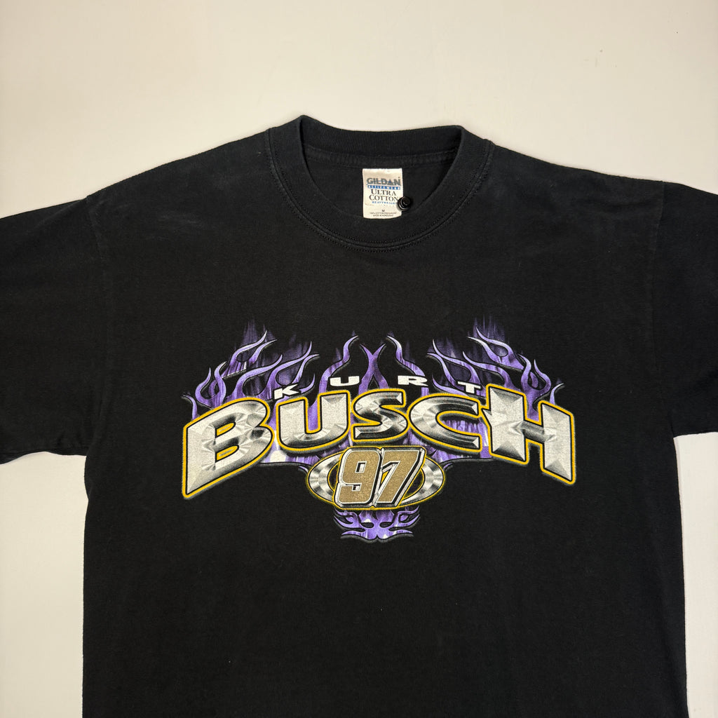 Y2K Kurt Busch Rookie Heat N Up Nascar T Shirt M Black