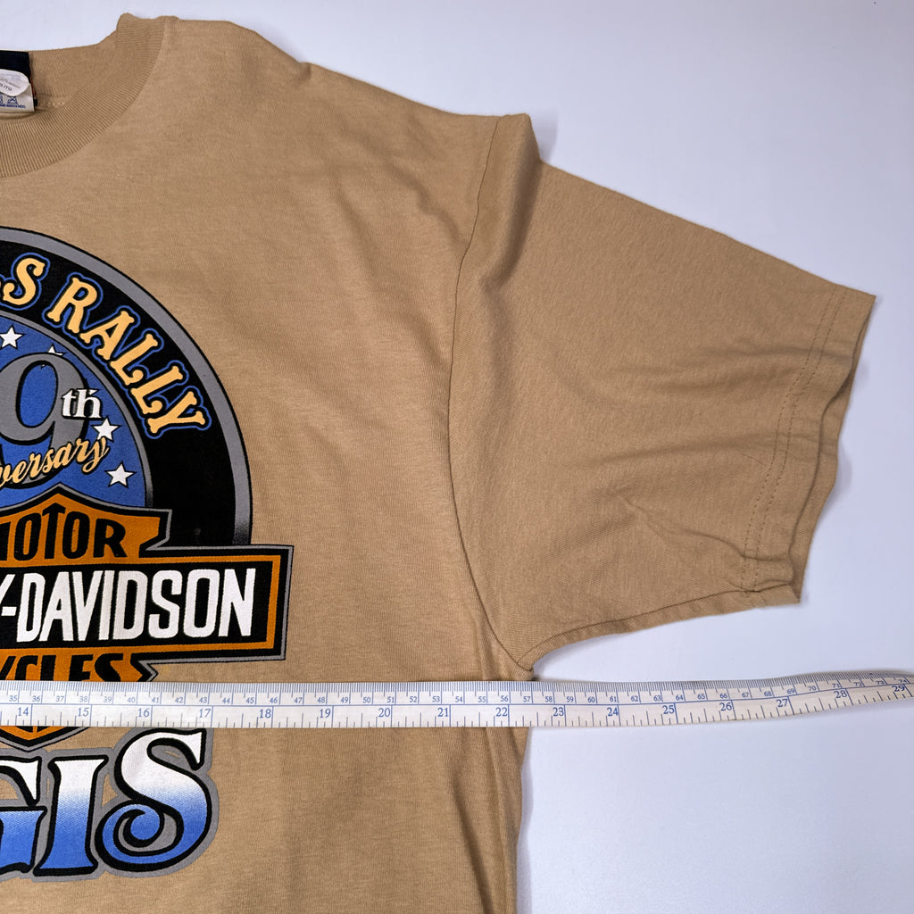 VTG 1999 Harley Davidson Sturgis Black Hills Rally T Shirt 2XL Tan