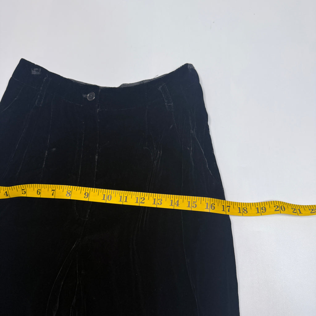 VTG Kenar High Waisted Rayon Pants 24" XS Black