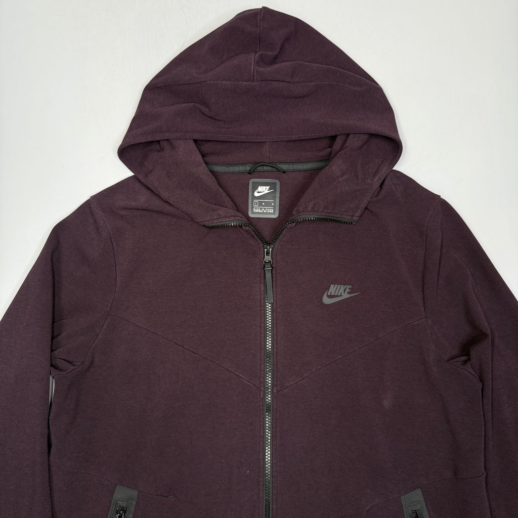 Nike Tech Fleece Full Zip Hoodie L Dark Magenta