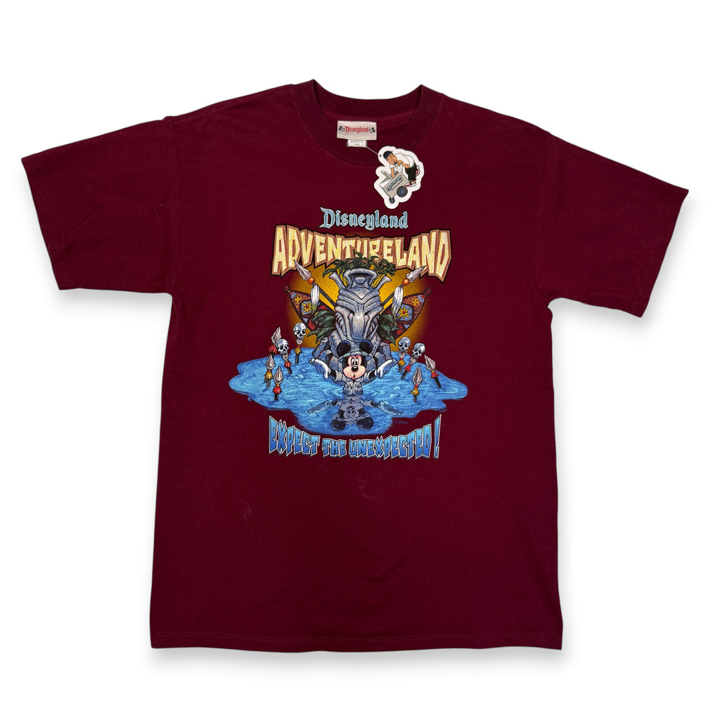 NWOT Disneyland Adventure Land Mickey T Shirt L Burgundy