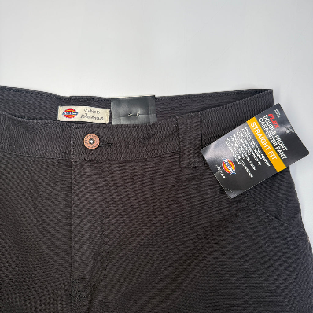 NWT Dickies Double Front Carpenter Straight Fit Pants 34" M/L Black