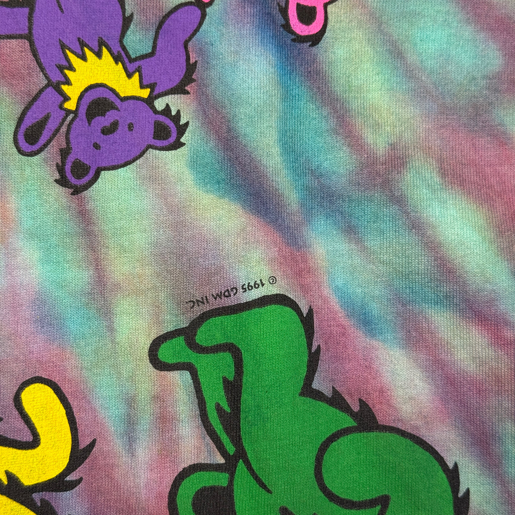 NWT VTG 1998 Grateful Dead Dancing Bears Tie Dye T Shirt L