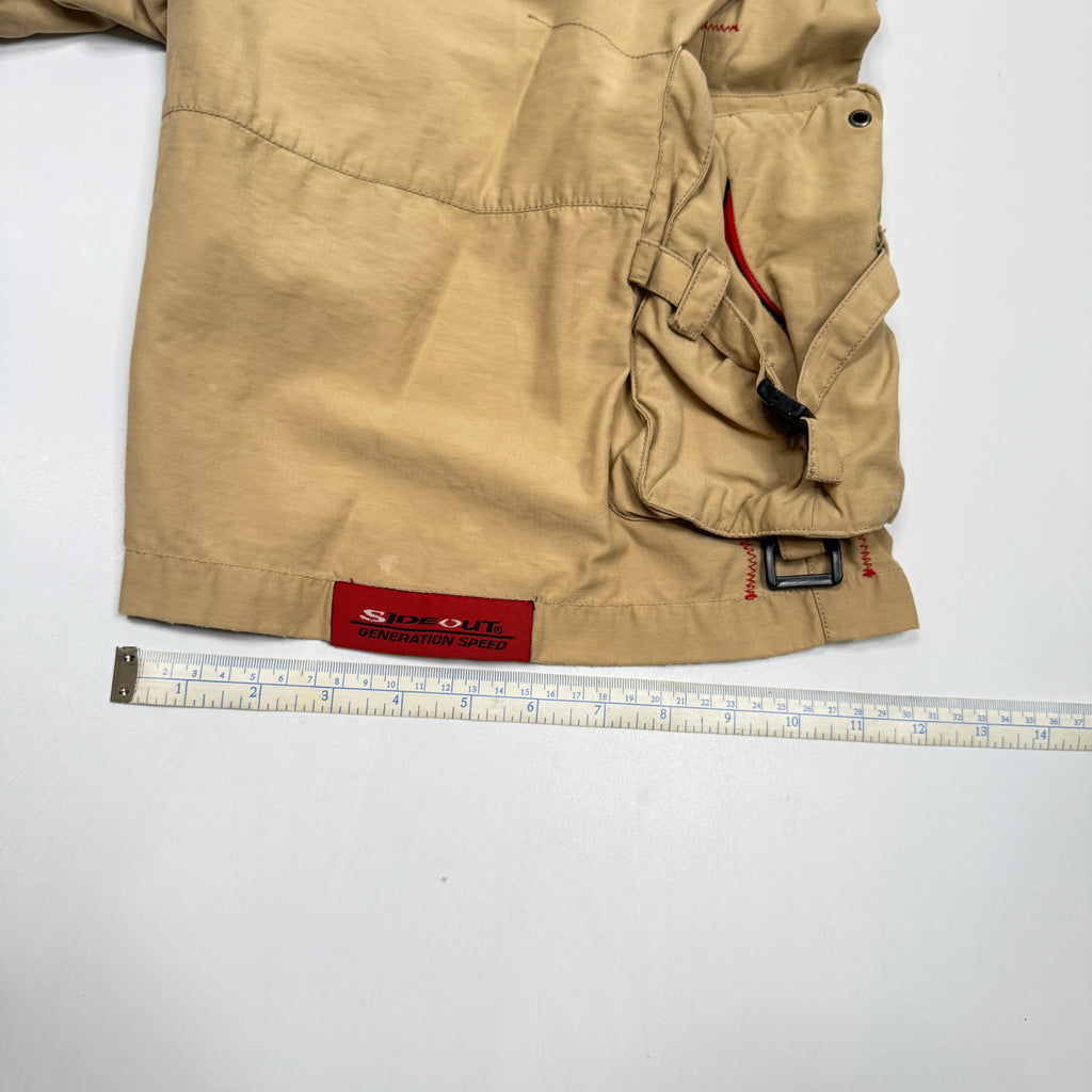 Y2K Side Out Utility Shorts 32" Khaki