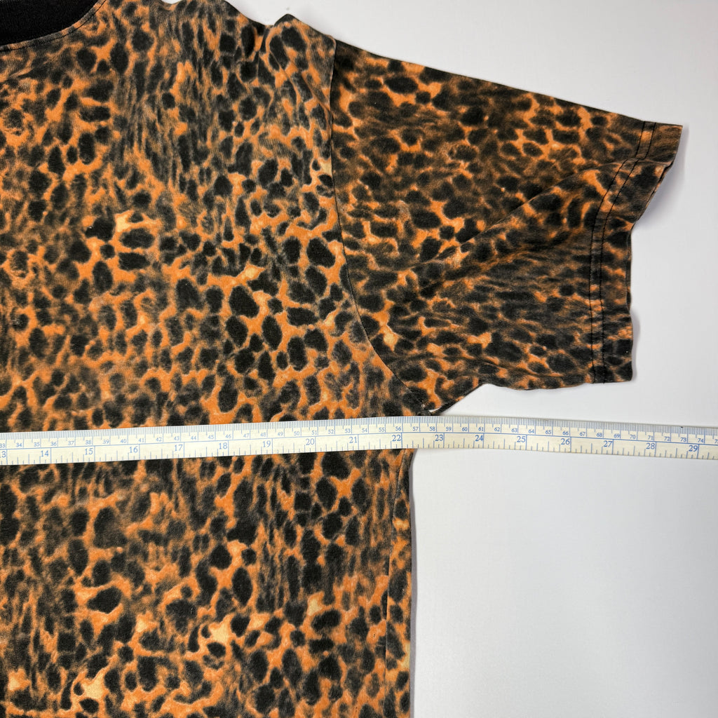 VTG Gloria Estefan AOP Leopard Incredible T Shirt L