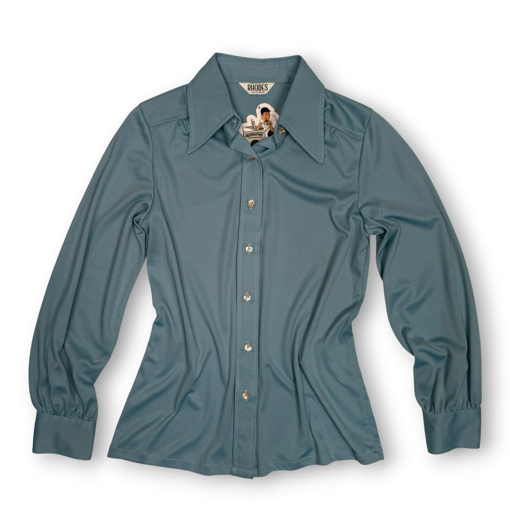 VTG Rhodes Dagger Collar Button Up Blouse M
