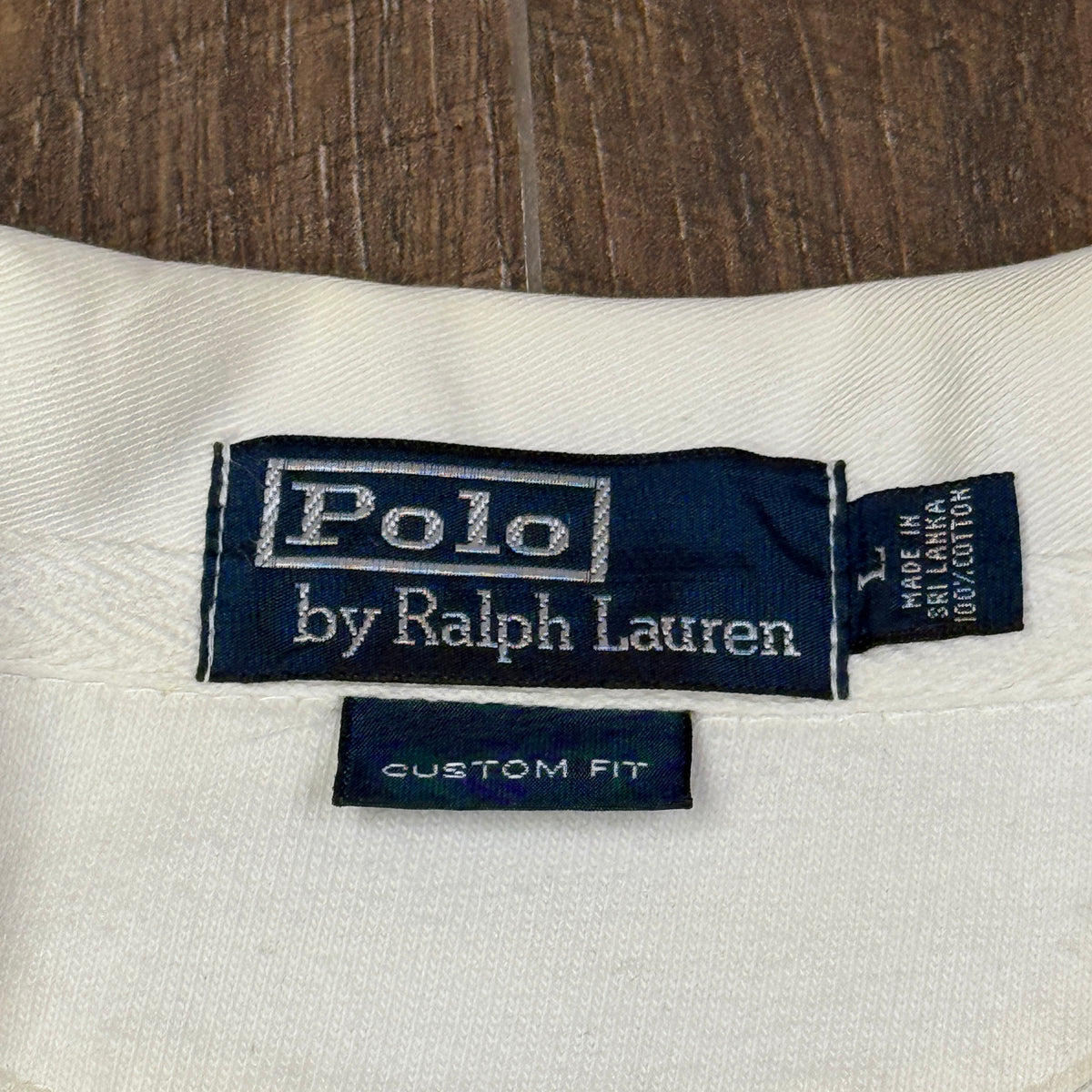 VTG Ralph Lauren White L/S Polo Shirt L