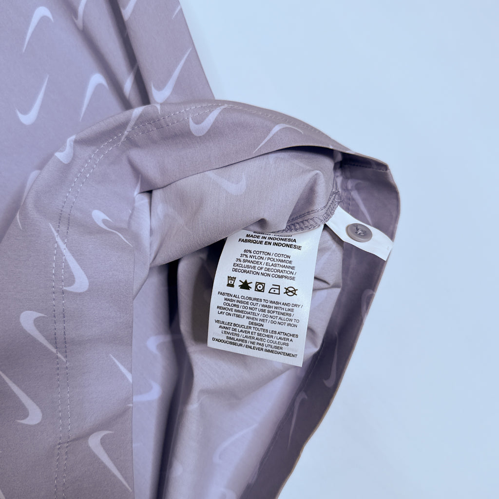 NWT Nike Check Woven Button Up L