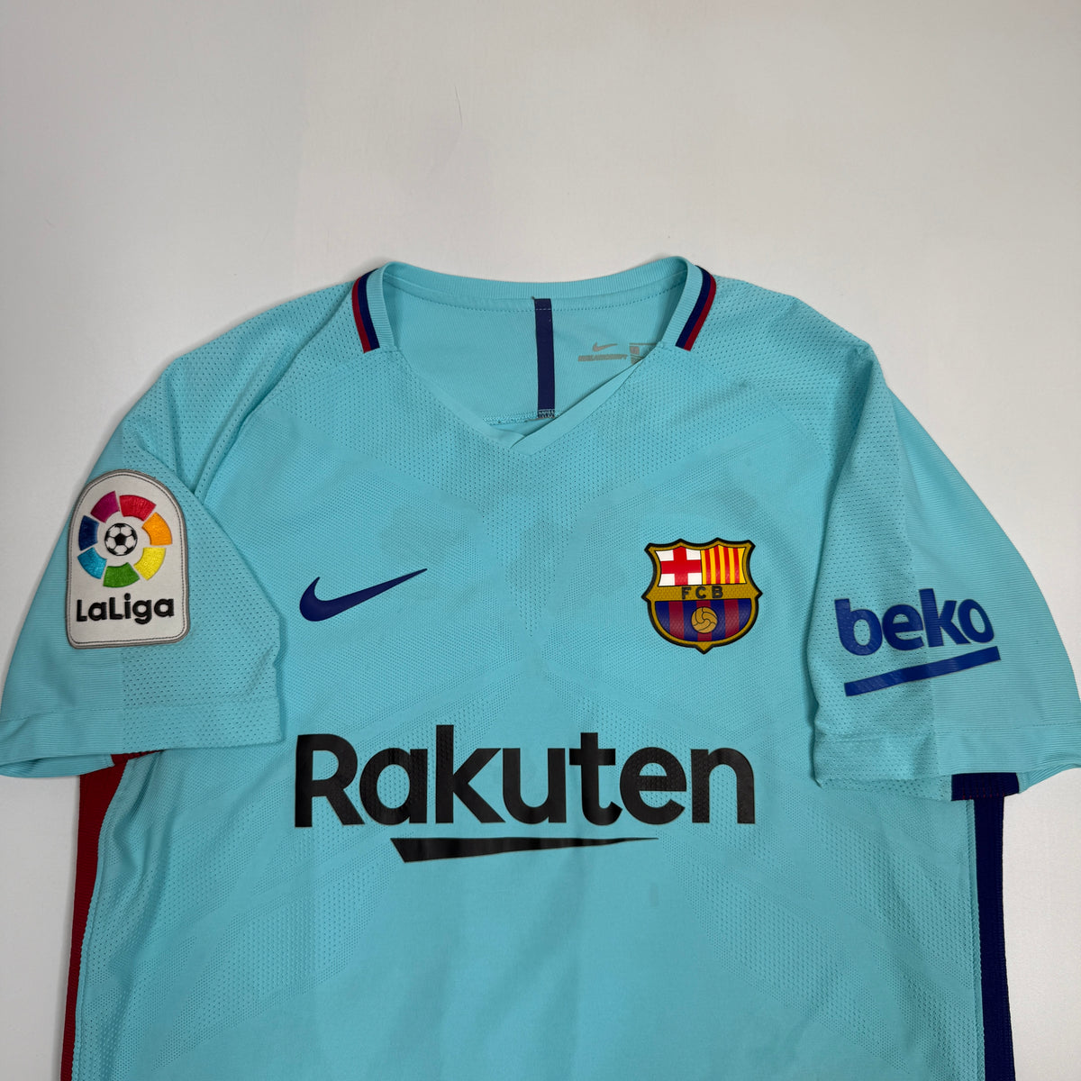 Nike 2017 Barcelona Messi Player Soccer Jersey L Away