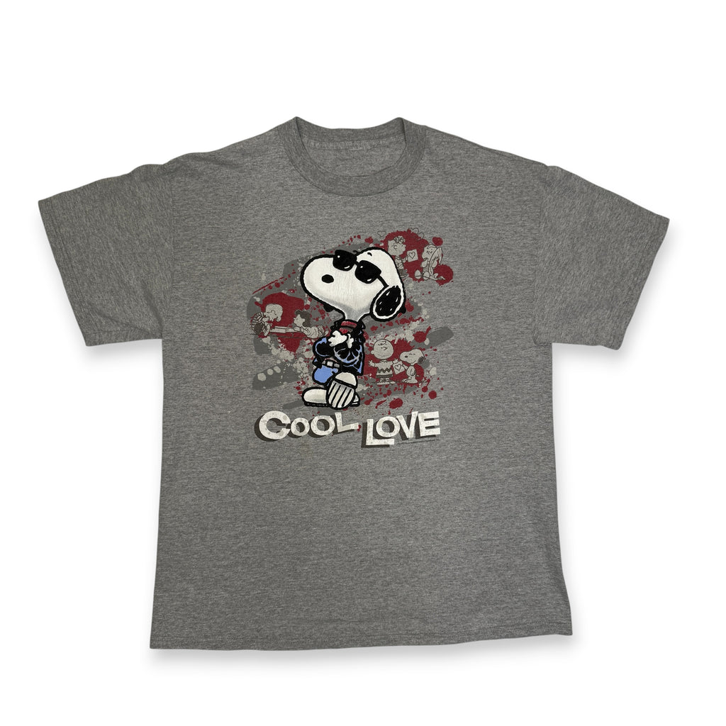 Y2K Cool Love Peanuts Friends T Shirt L Grey