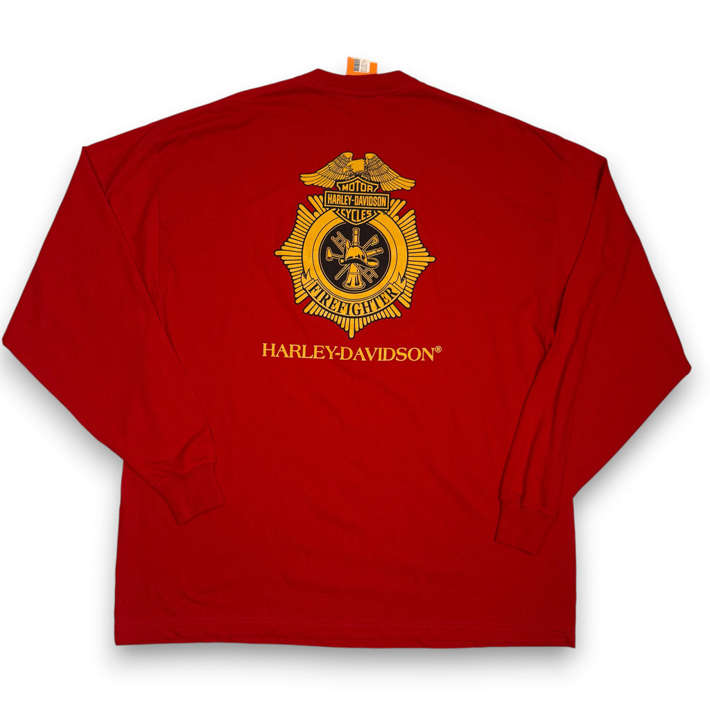 NWT Harley Davidson Fire FIghters L/S T Shirt 3XL Red