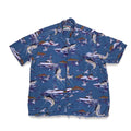VTG Paradise Found Fishermen Sail Fish Distressed Hawaiian Button up L