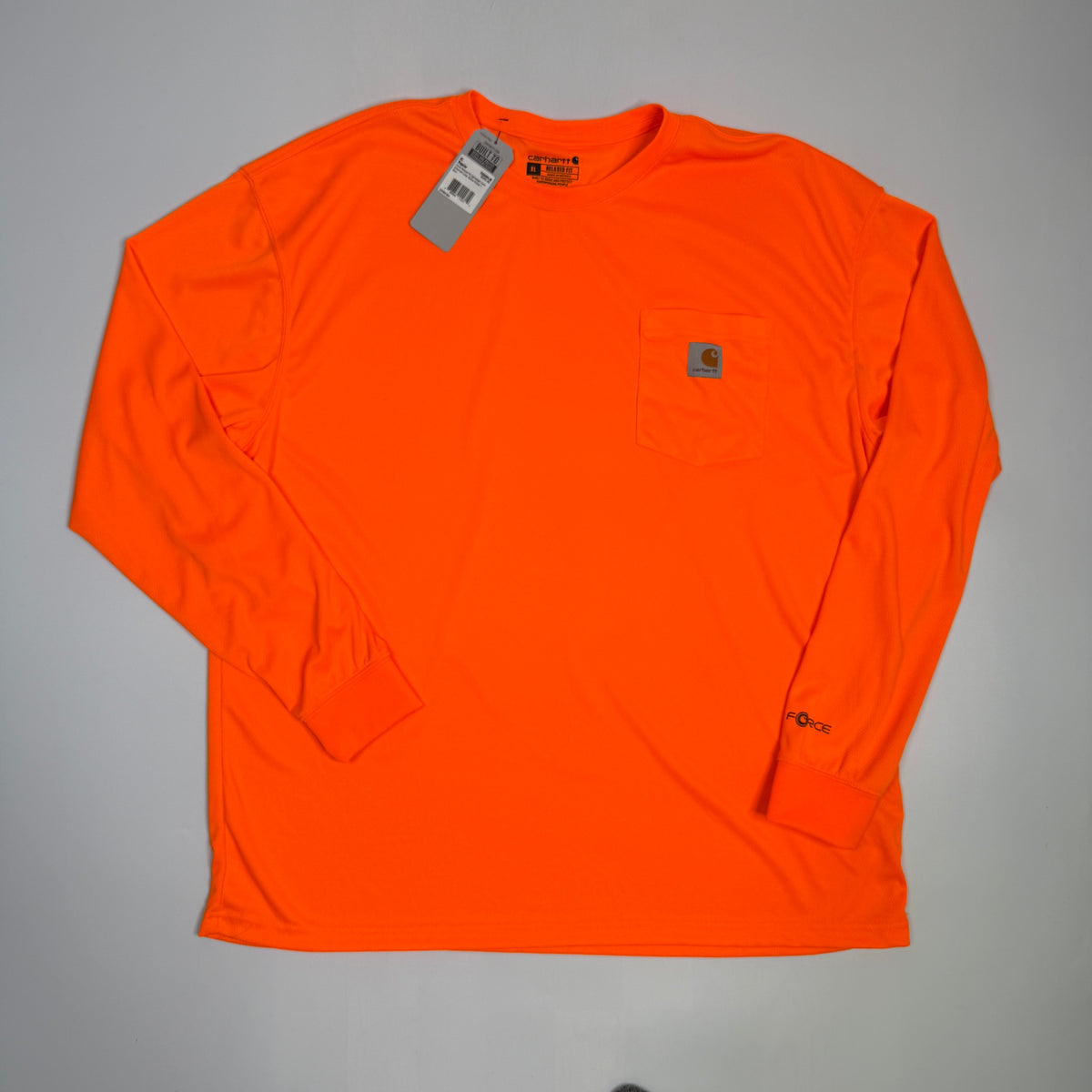 Carhartt Relaxed Fit Color Enhancement Force L/S Shirt XL Orange