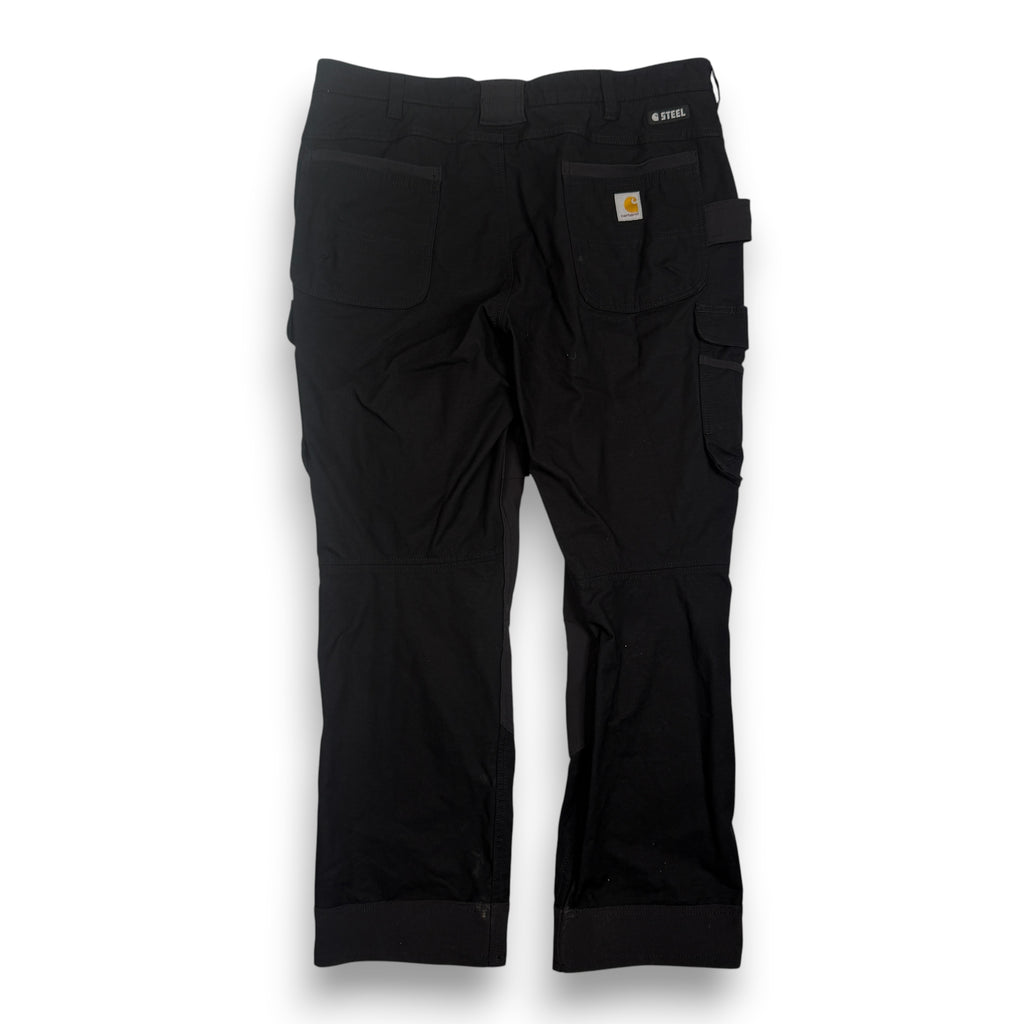Carhartt Steel Rugged Flex Relaxed Fit Double Front Cargo Work Pants 40" Black