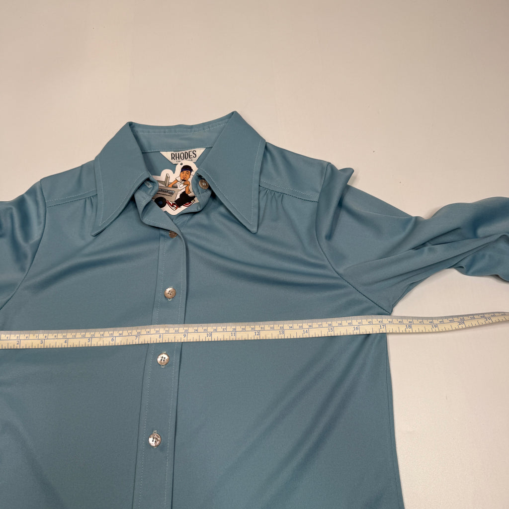 VTG Rhodes Dagger Collar Button Up Blouse M
