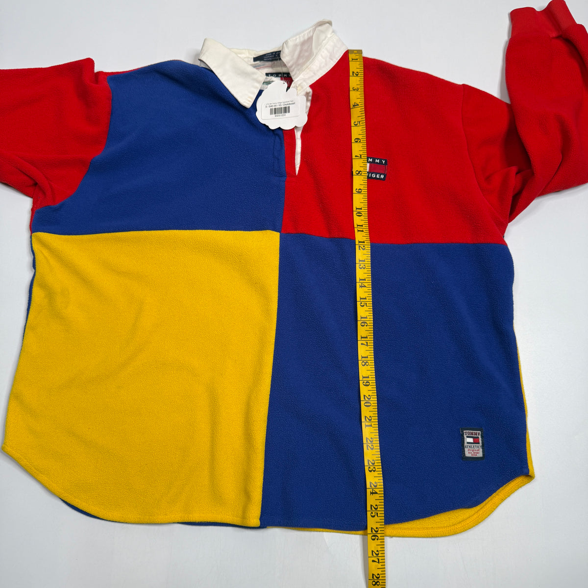 VTG Tommy Hilfiger Colorblock Fleece Polo S Boxy