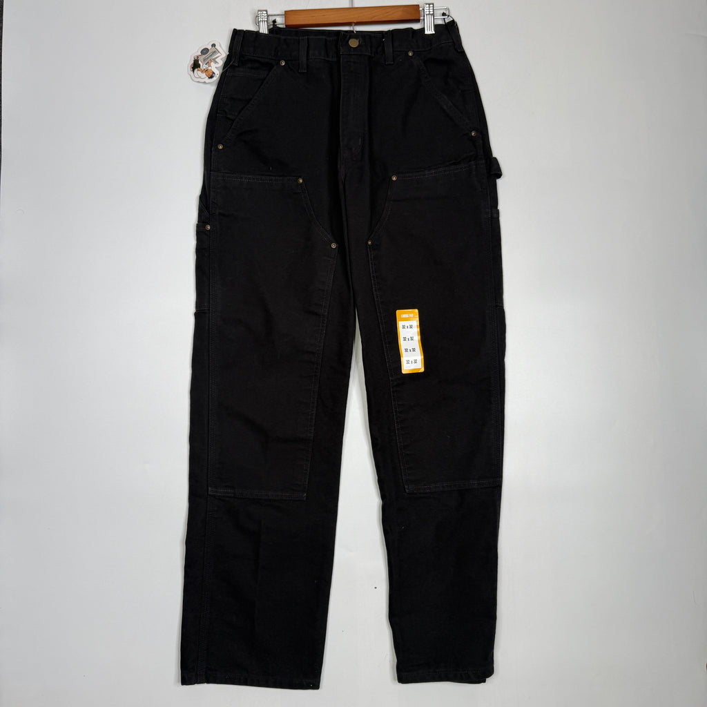 NWT Carhartt Iconic B01 Firm Duck Double Front Loose Fit Work Pants 32" Black