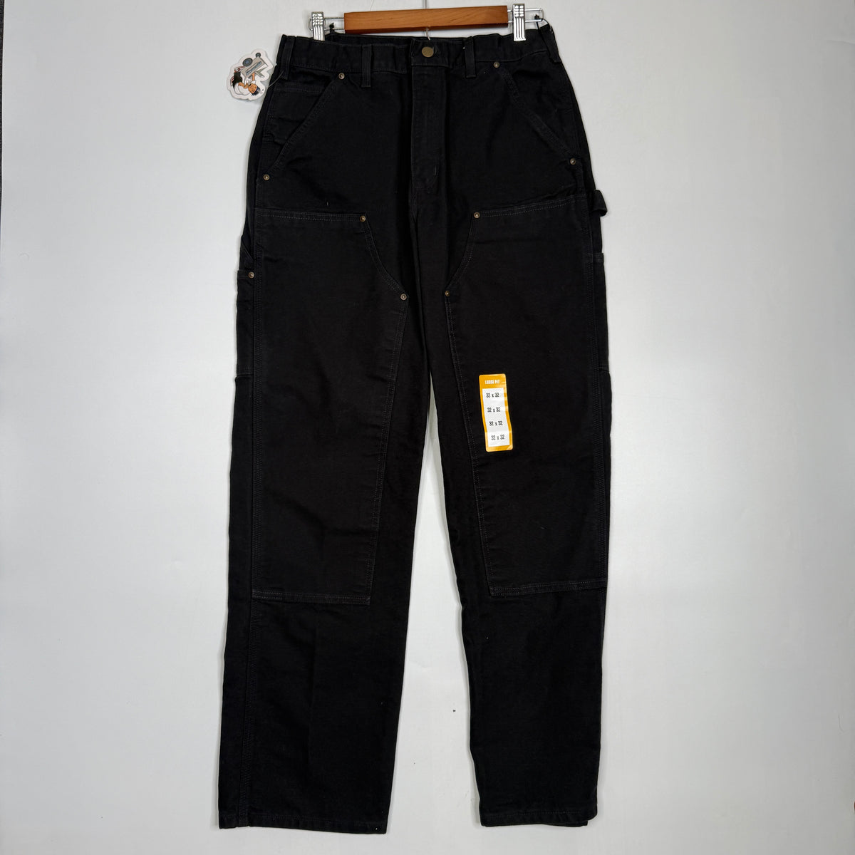 NWT Carhartt Iconic B01 Firm Duck Double Front Loose Fit Work Pants 32" Black