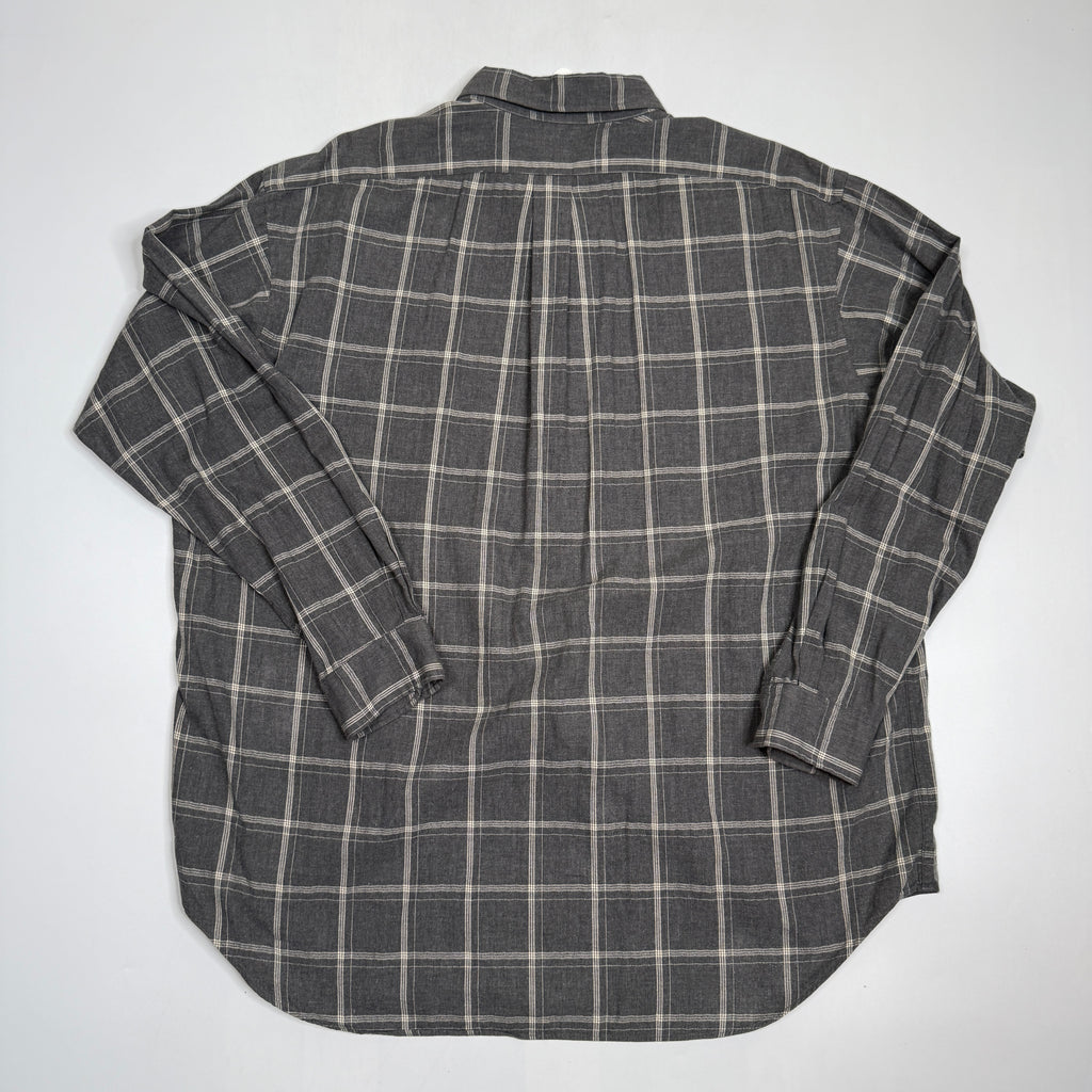 VTG Ralph Lauren Tattersall Check L/S Button Up XL Grey