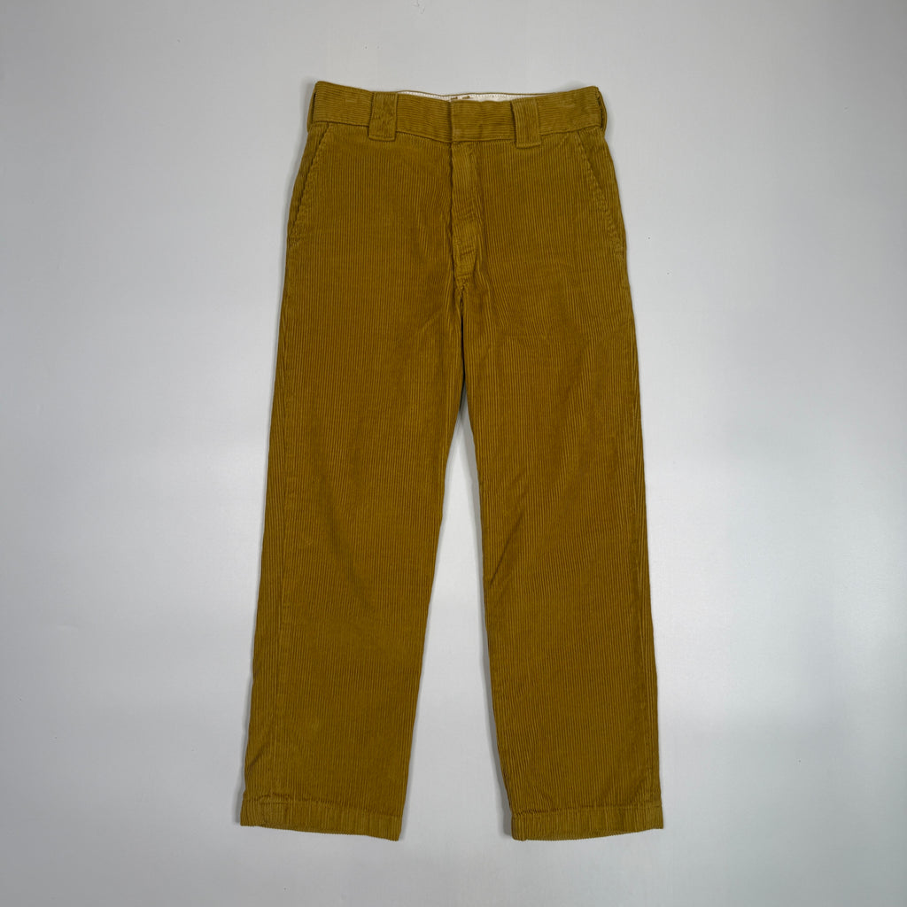 Dickies Corduroy Straight Leg Pants 28" S Mustard