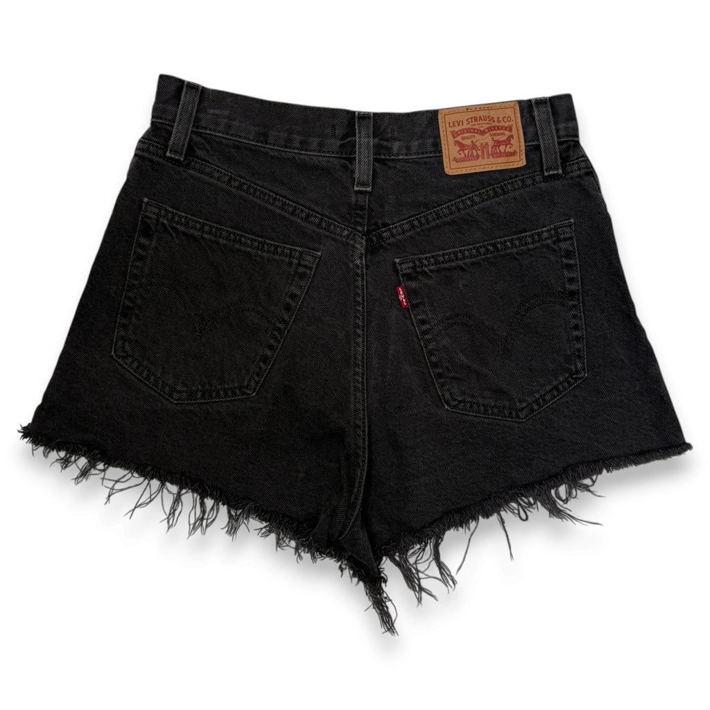 Levis Distressed Denim Shorts 28" Black