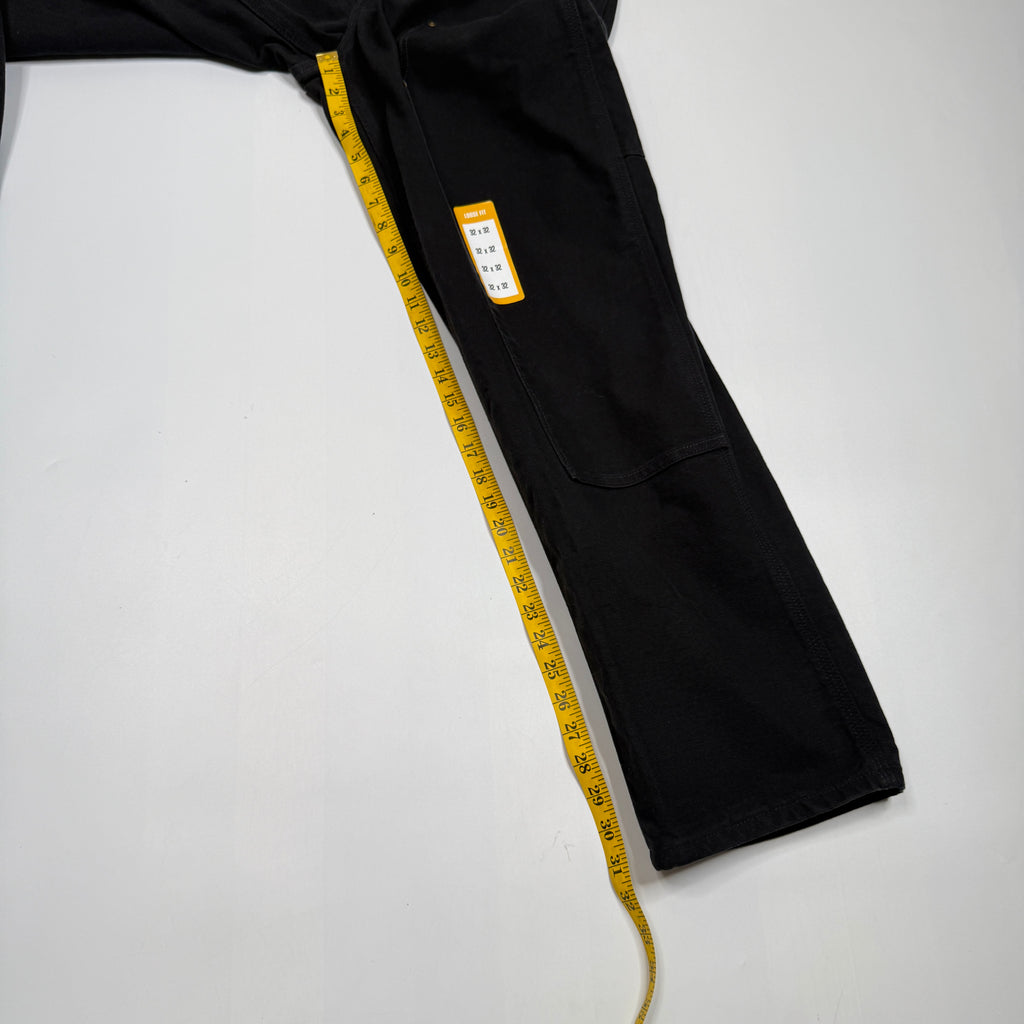 NWT Carhartt Iconic B01 Firm Duck Double Front Loose Fit Work Pants 32" Black