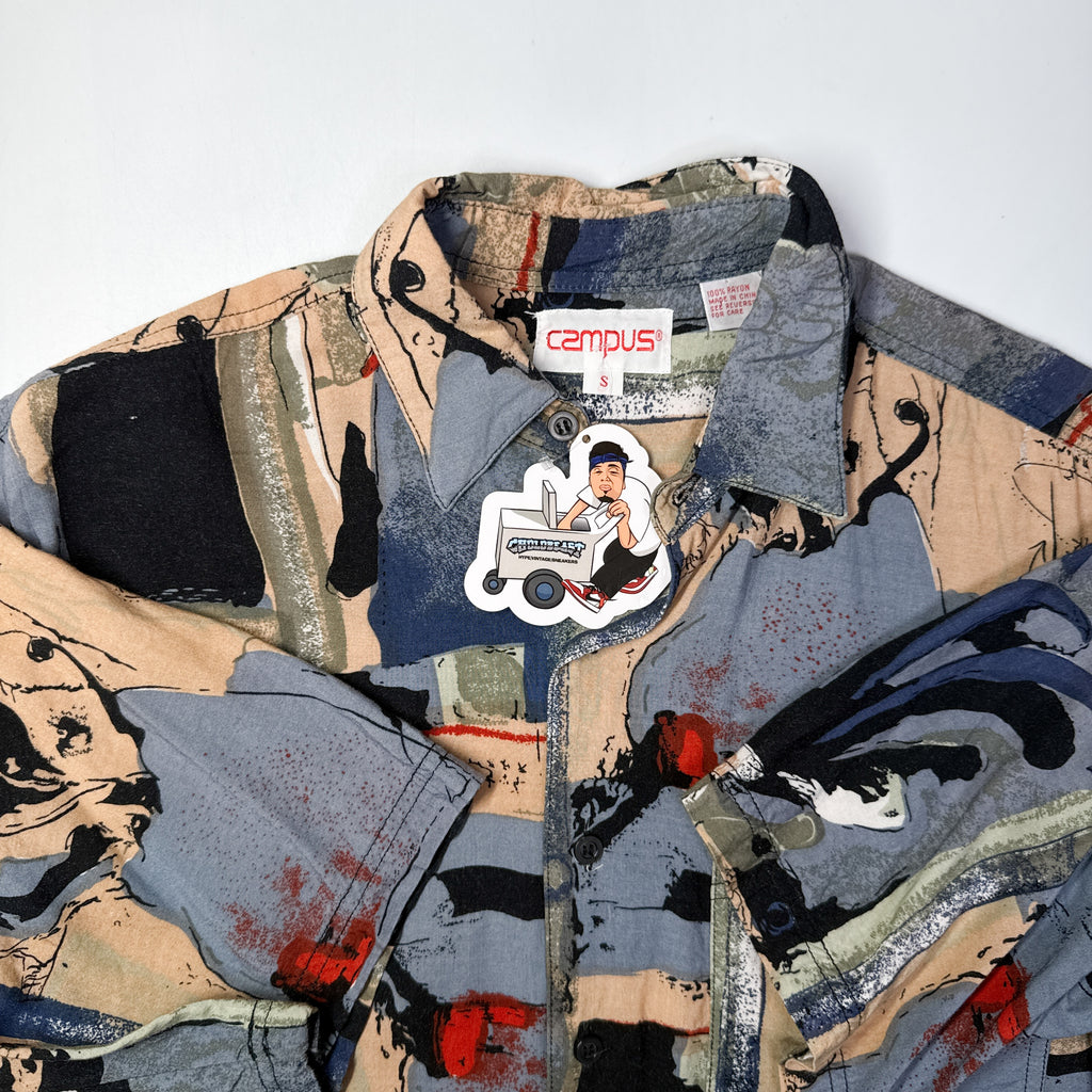 VTG Campu Abstract Rayon Button Up S