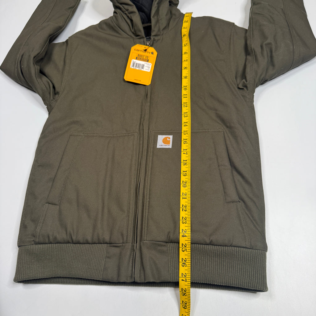 NWT Carhartt Firm Duck Active Lined Jacket L Kids Olive