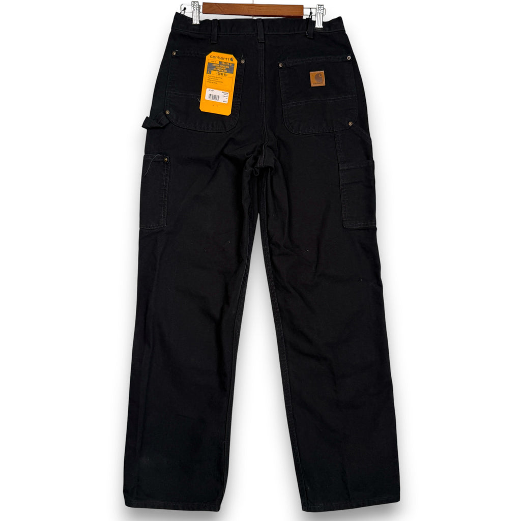 NWT Carhartt Iconic B01 Firm Duck Double Front Loose Fit Work Pants 32" Black