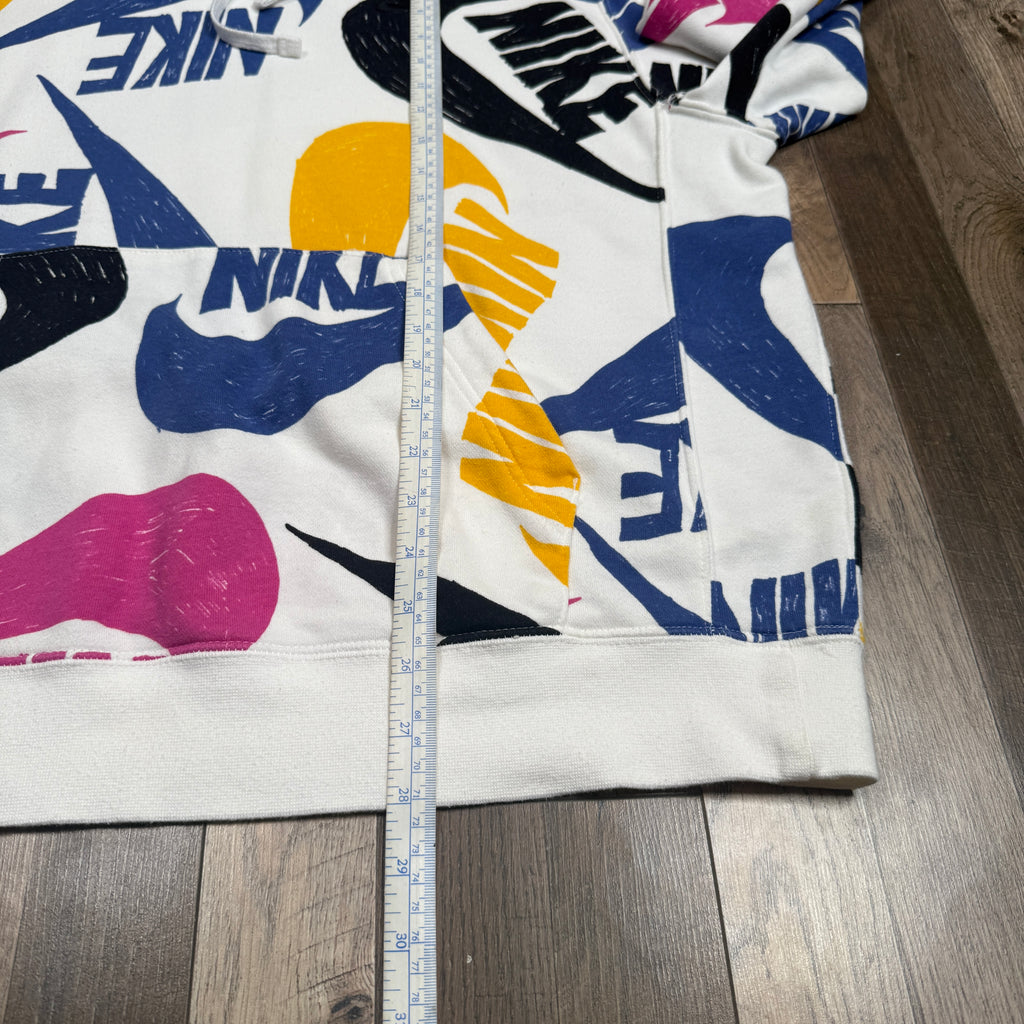 Nike Multi Color Check Hoodie L