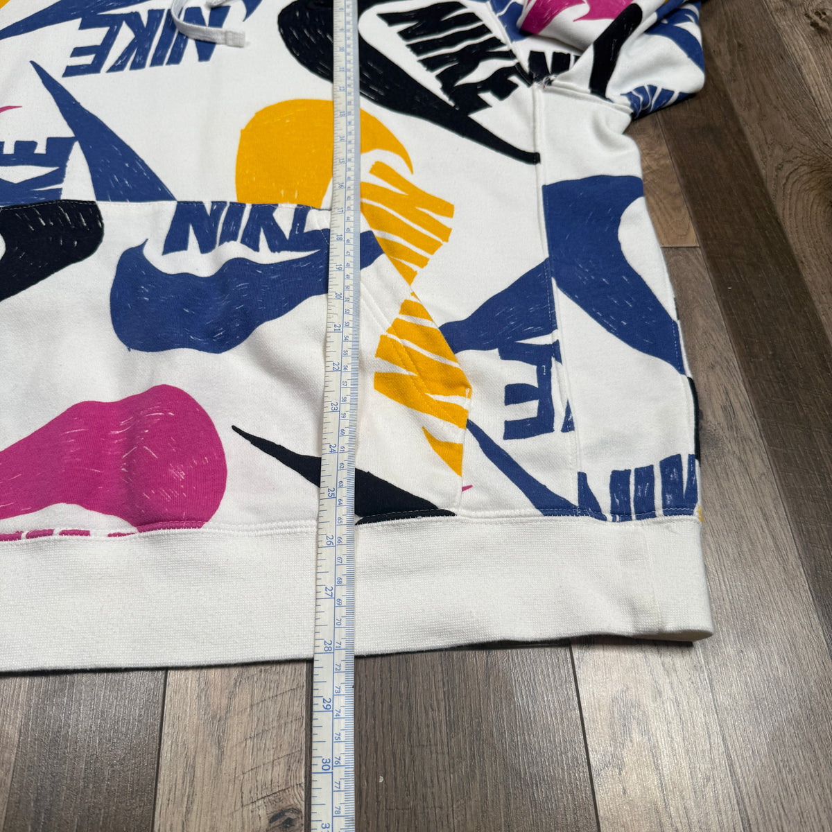 Nike Multi Color Check Hoodie L