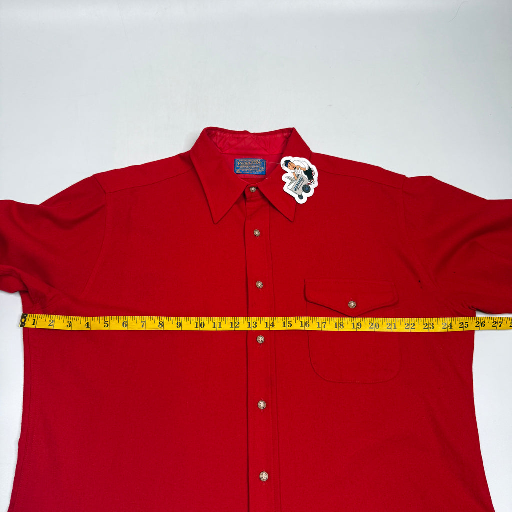 VTG Pendleton Elbow Pads L/S Wool Button Up XL