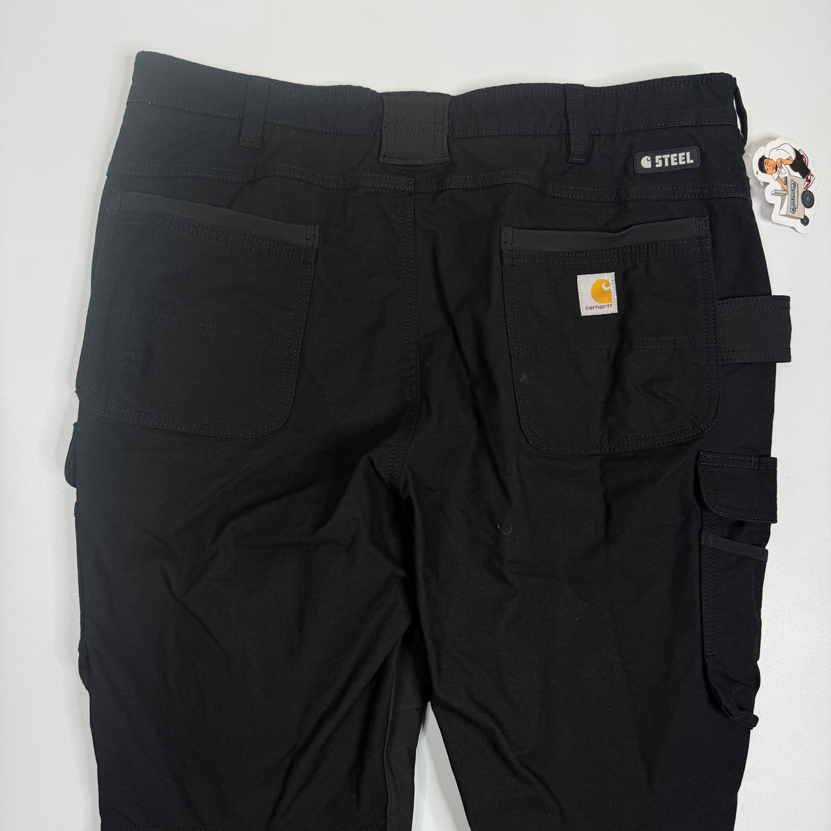 Carhartt Steel Rugged Flex Relaxed Fit Double Front Cargo Work Pants 40" Black