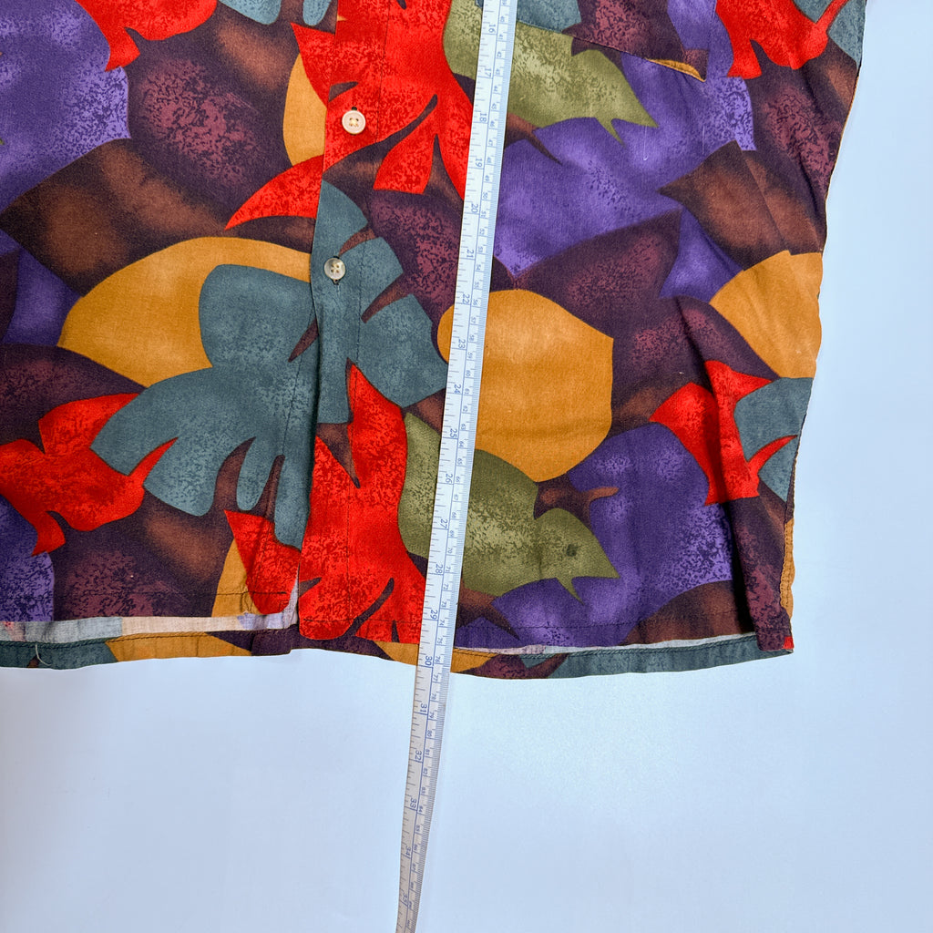 VTG Pierre Cardin Floral Rayon Button up L