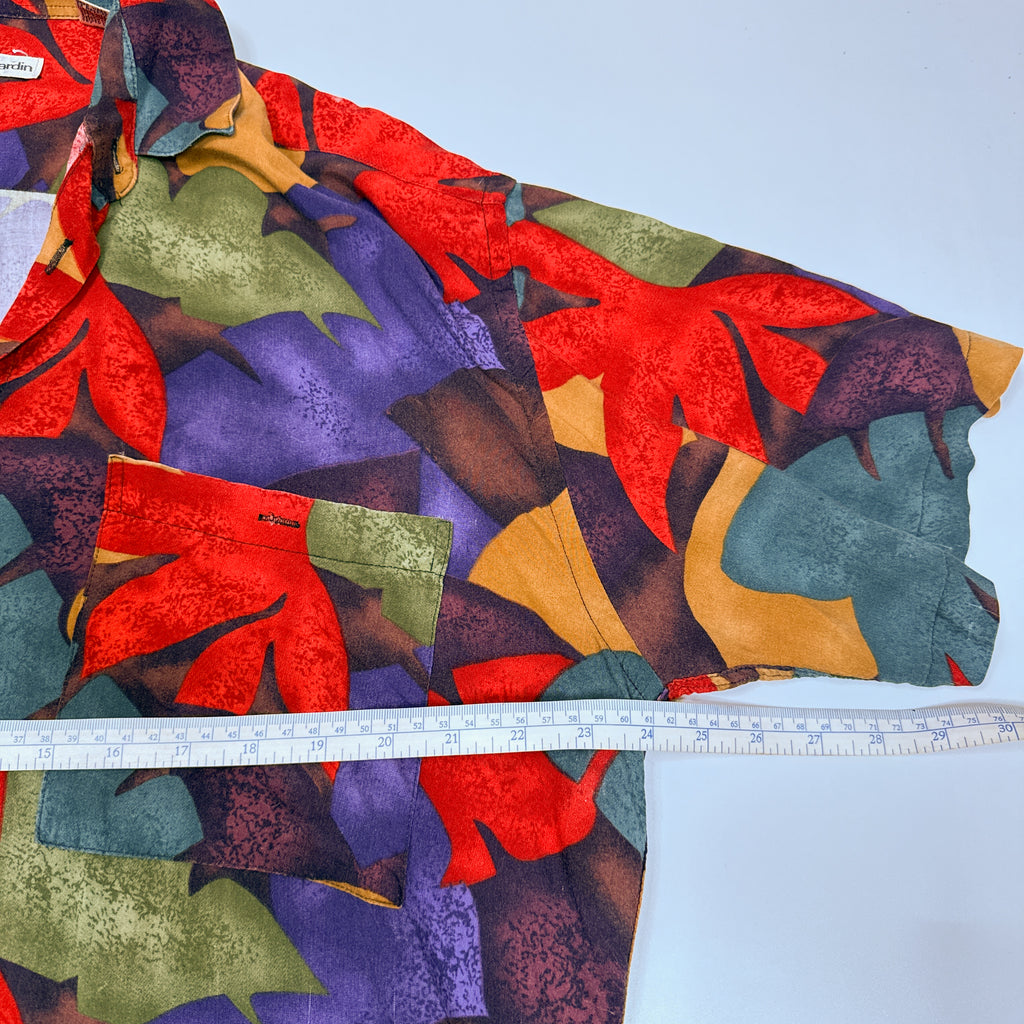 VTG Pierre Cardin Floral Rayon Button up L