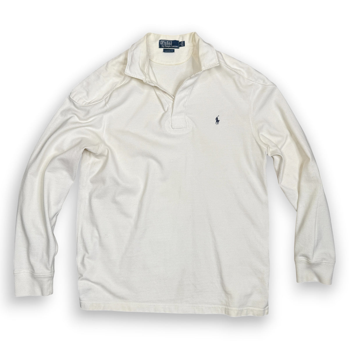 VTG Ralph Lauren White L/S Polo Shirt L
