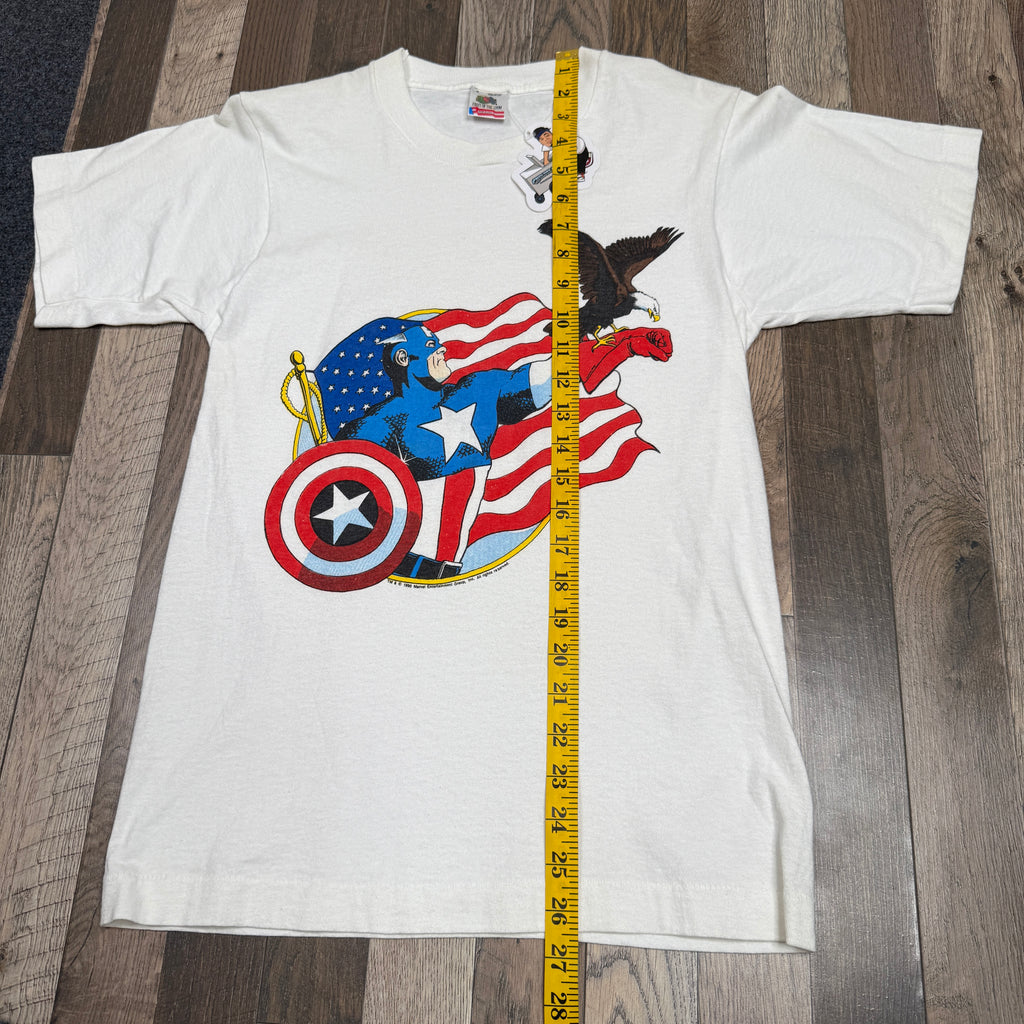 VTG 1990 Marvel Captain America T Shirt S
