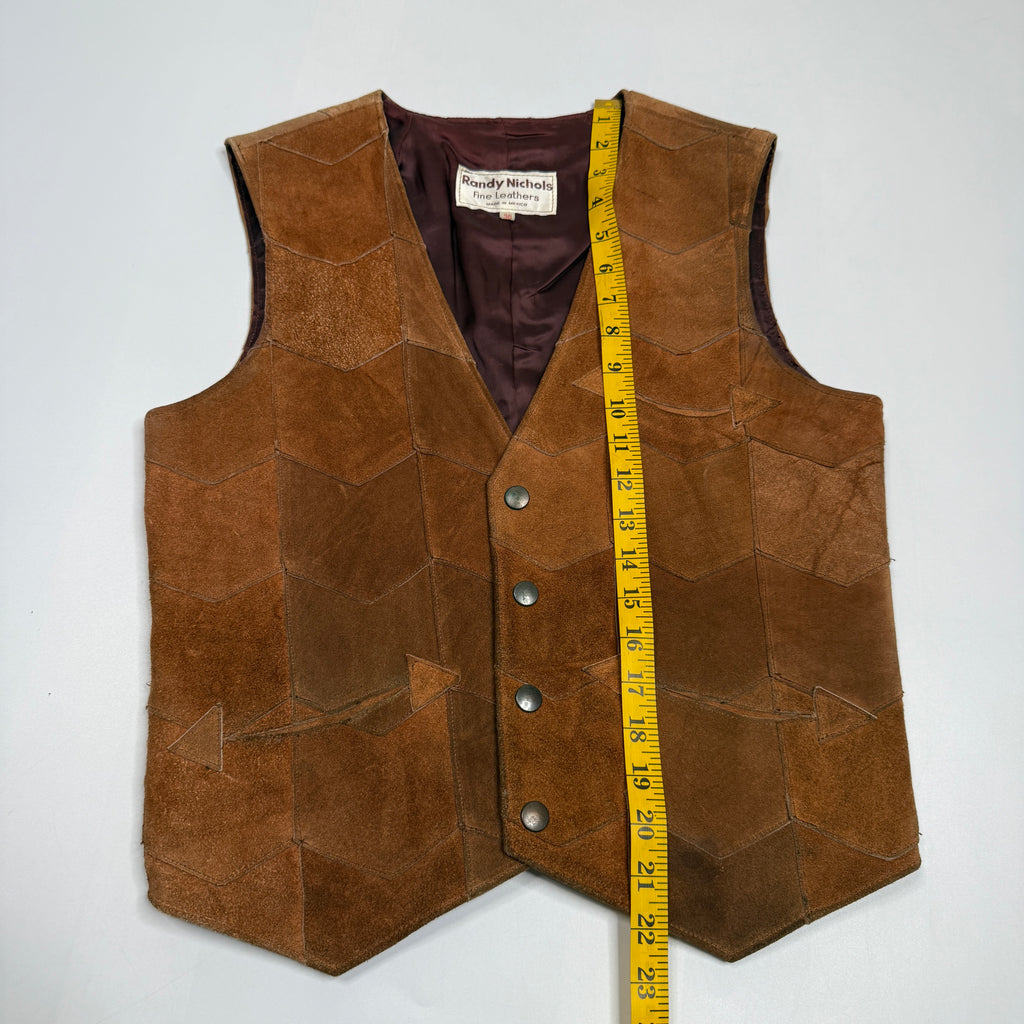 VTG Randy Nichols Suede Leather Vest S