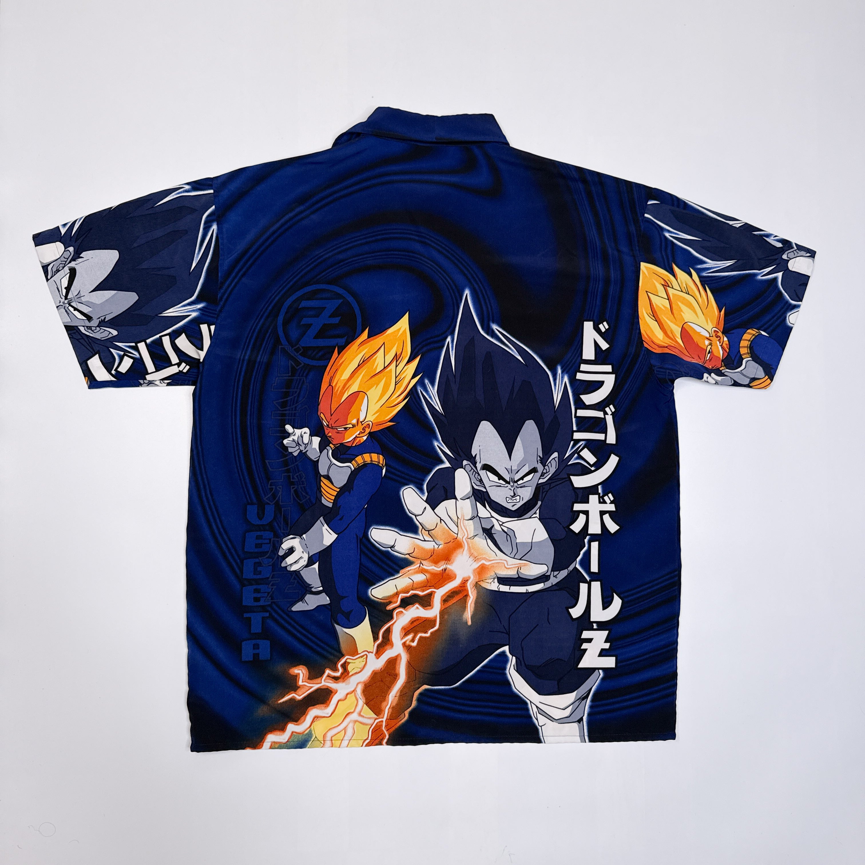 VTG 2001 Vegeta Dragon Ball Z Button Up L